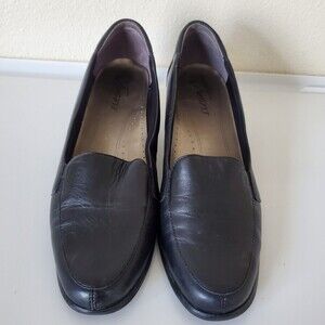 Trotters Women's‎ pump low heel shoes black leather 9M T7520-001 comfortable